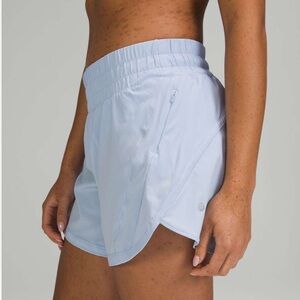 Lululemon Track That Mid-Rise Lined Short 5” in Blue